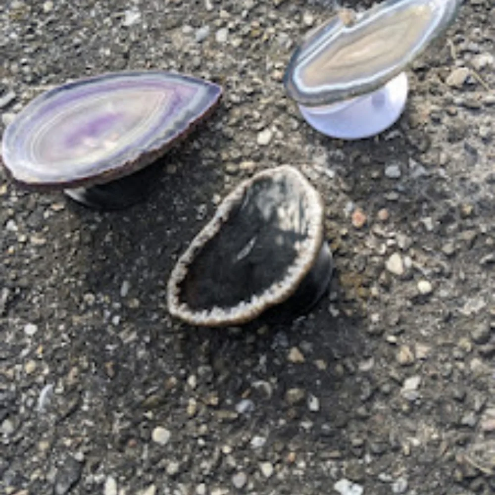 Cell phone crystal kick stands, selphie grips Agates!!